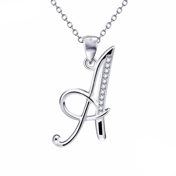 Sterling Silver -  initial Letter Pendant… - Picture 6 of 8